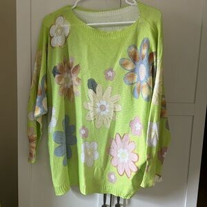 Floral sweater large